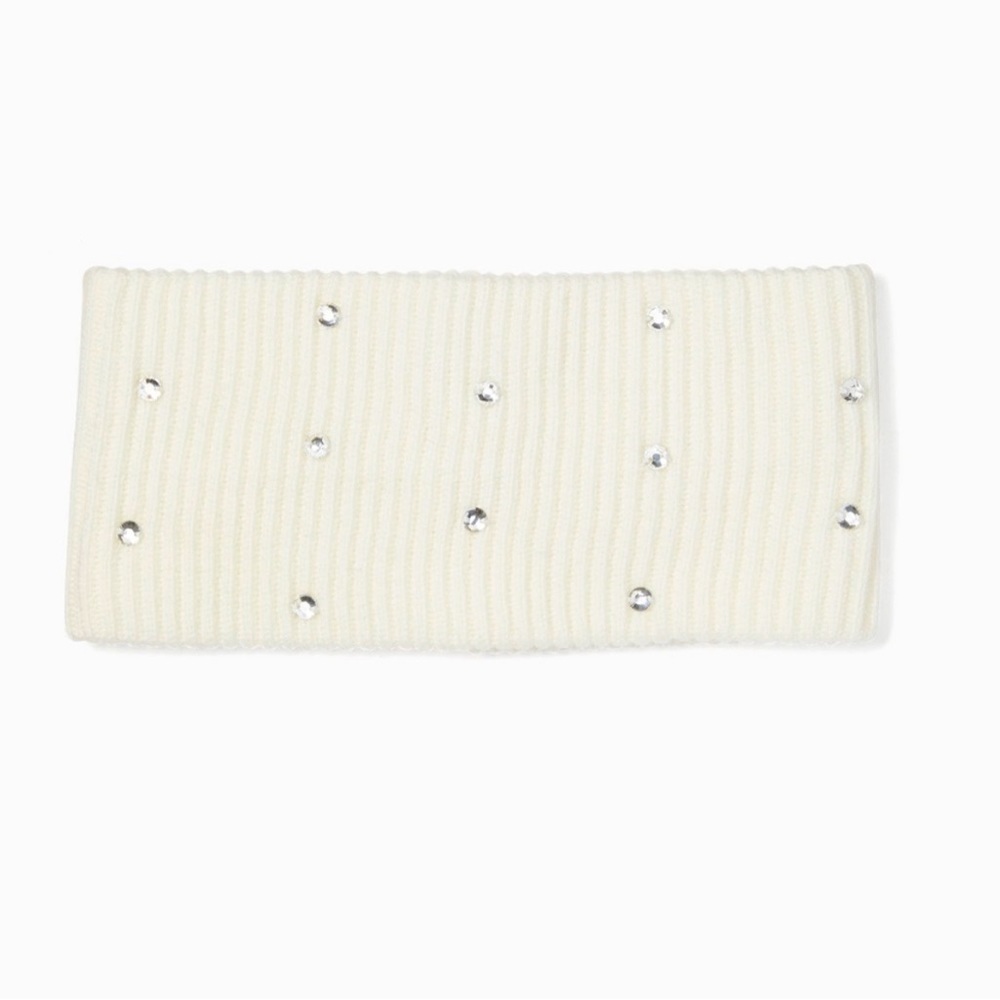 KATE SPADE Bedazzled Wool Earwarmer/Headband (Cream)